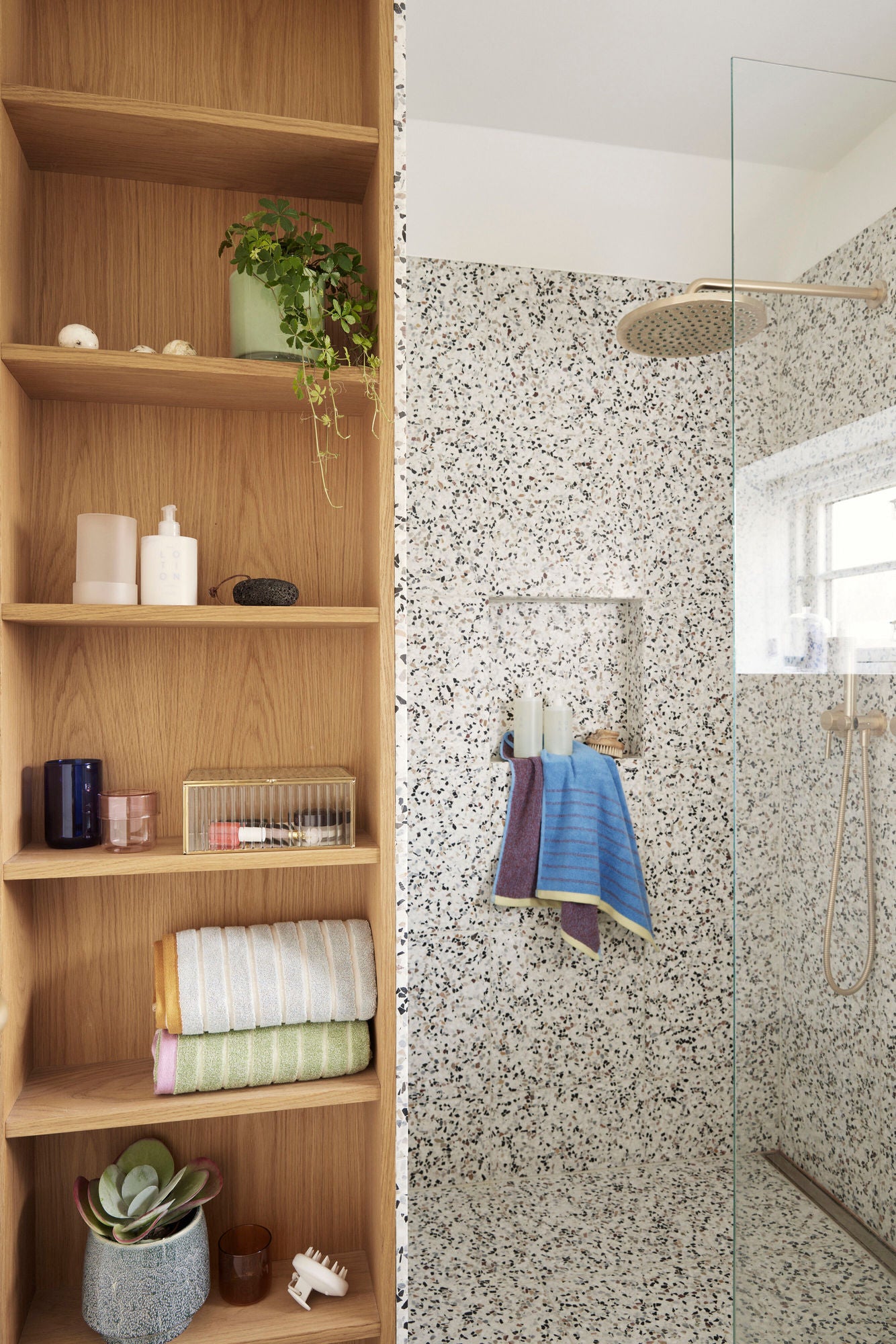 Hübsch Promenade Handtuch klein Blau/wahr