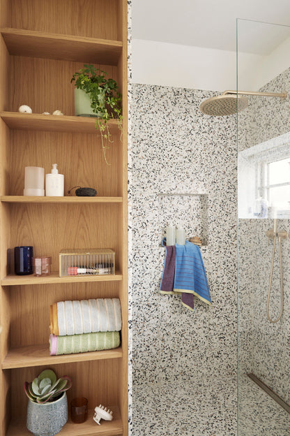 Hübsch Promenade Handtuch klein Blau/wahr