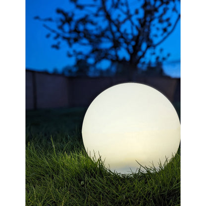 Lampe, weiße, integrierte Sonnenzelle&lt;br&gt;Ø25 cm