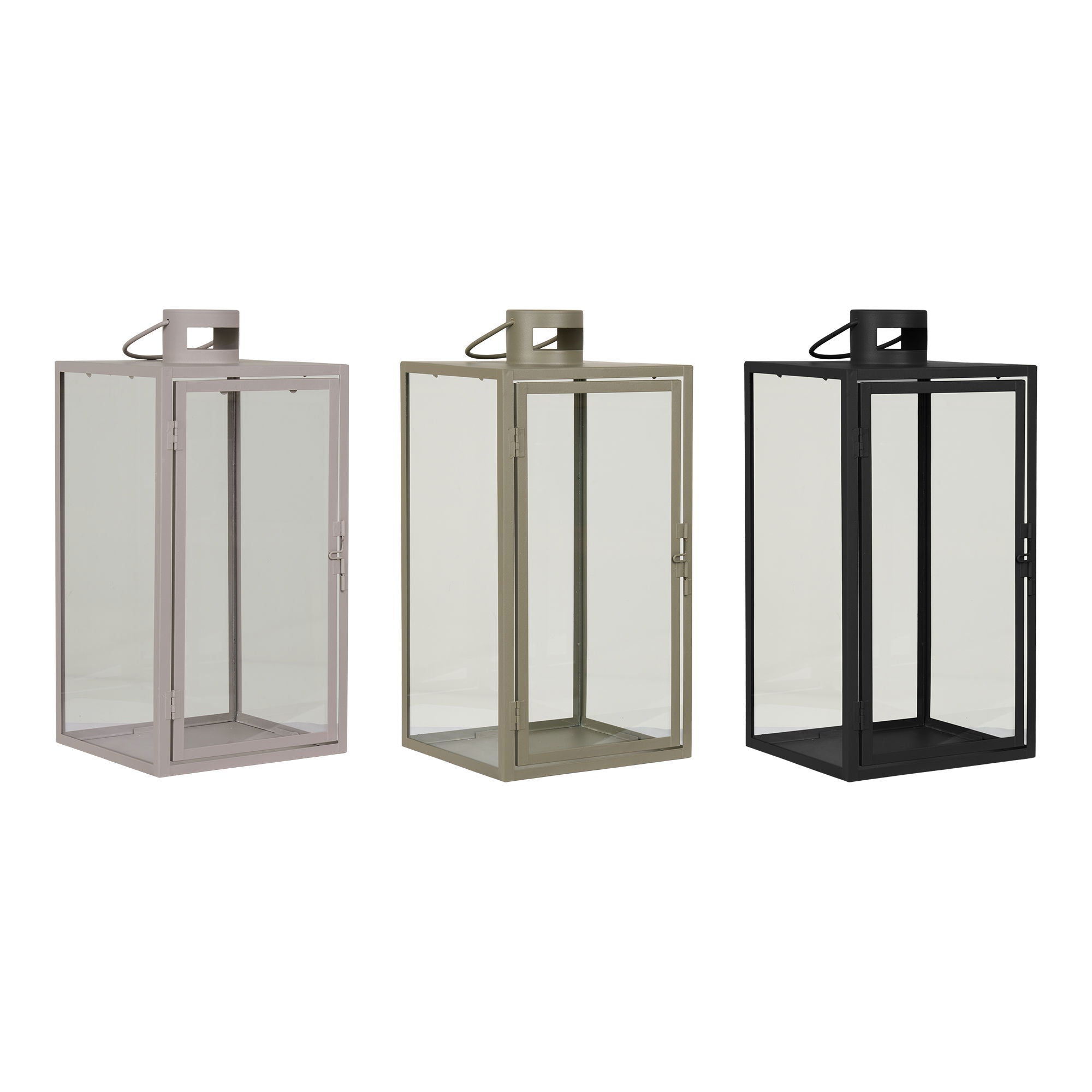 Alabama Lantern Display - Laternenanzeige, Schwarz, Beige, grüner Set von 36