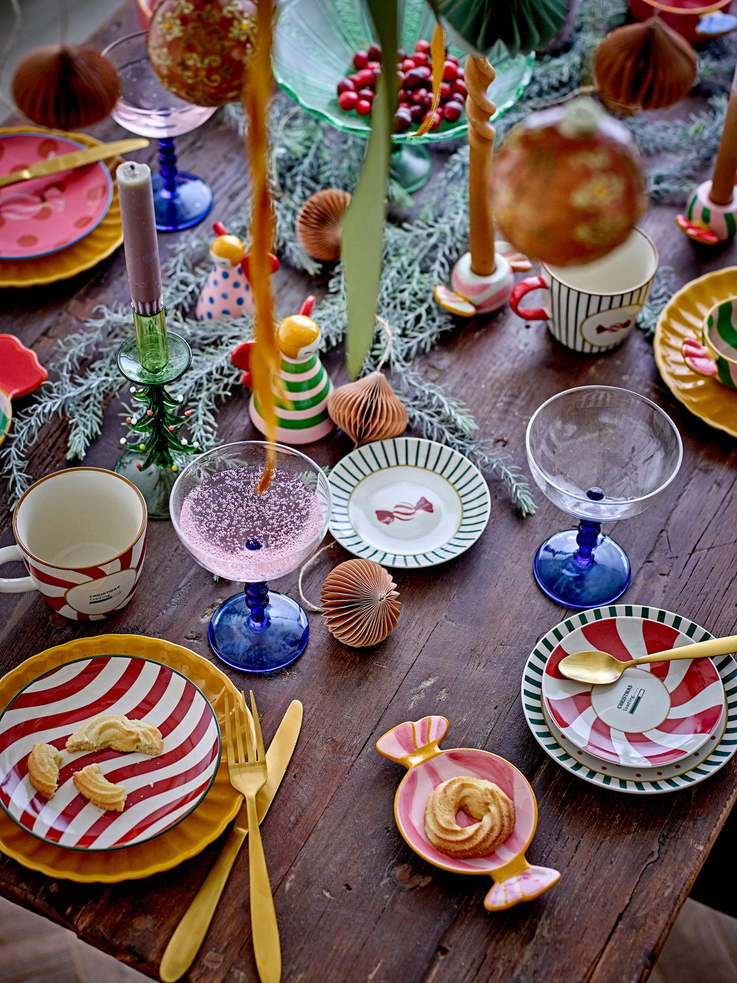 Bloomingville Brant Candlestick, Grün, Glas