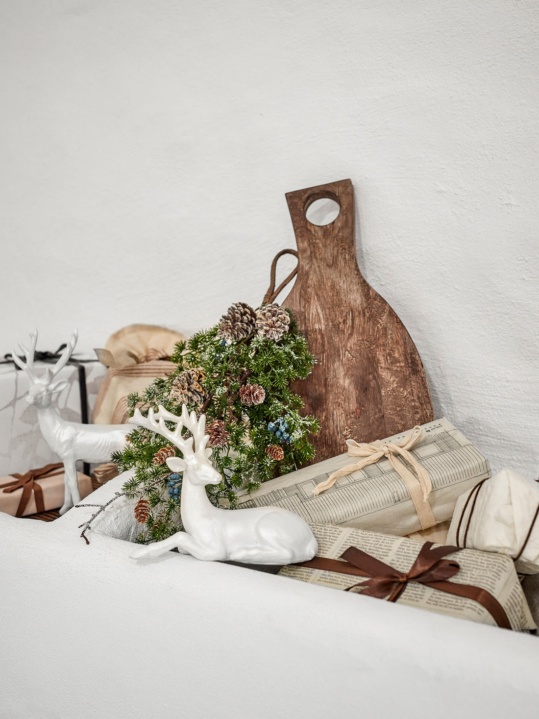 Bloomingville Pranzer Deco, Weiß, Polyresin