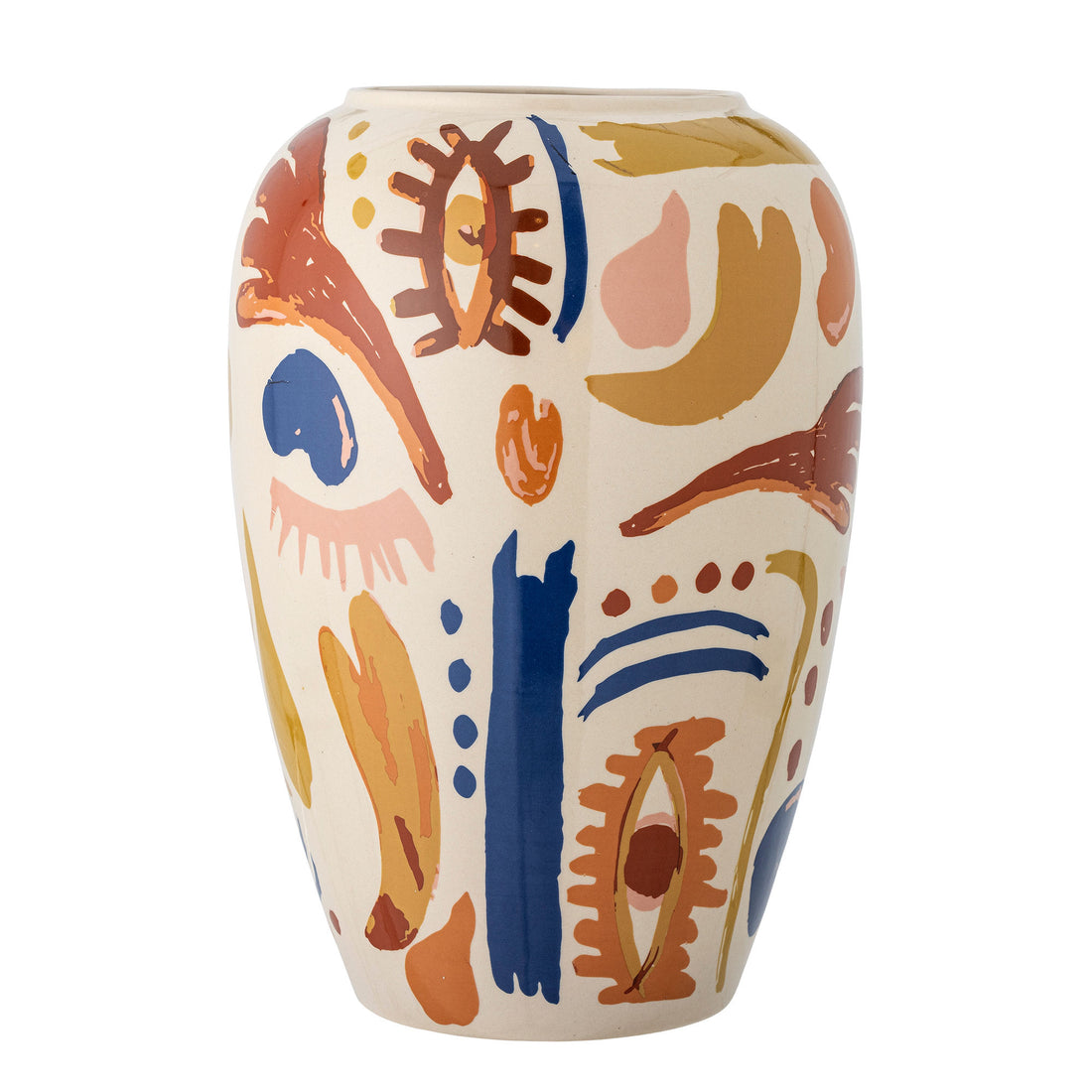 Bloomingville Horus Vase, Orange, Steingut