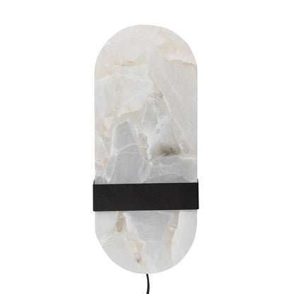 Bloomingville Taco Wandlampe, schwarz, Alabast