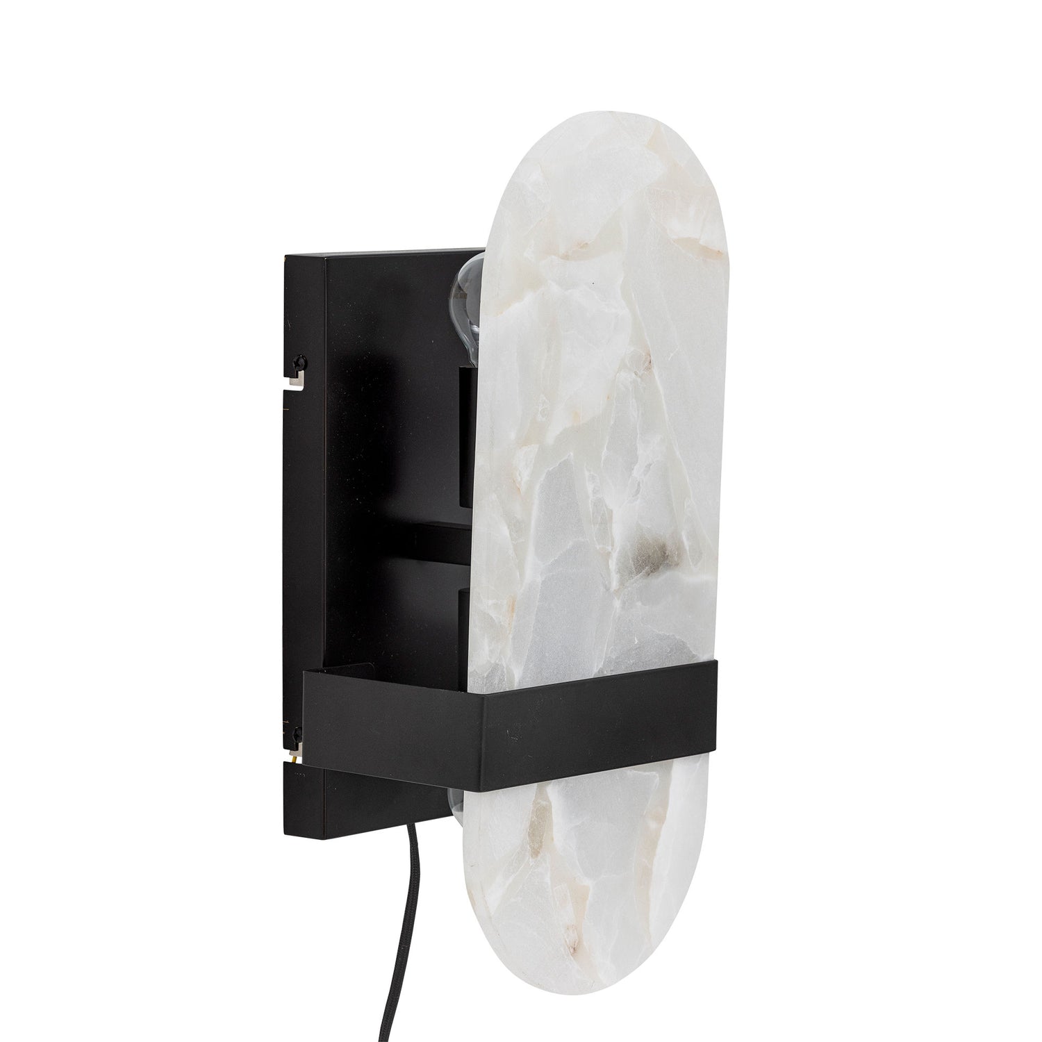 Bloomingville Taco Wandlampe, schwarz, Alabast