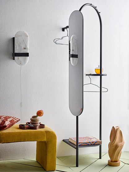 Bloomingville Taco Wandlampe, schwarz, Alabast