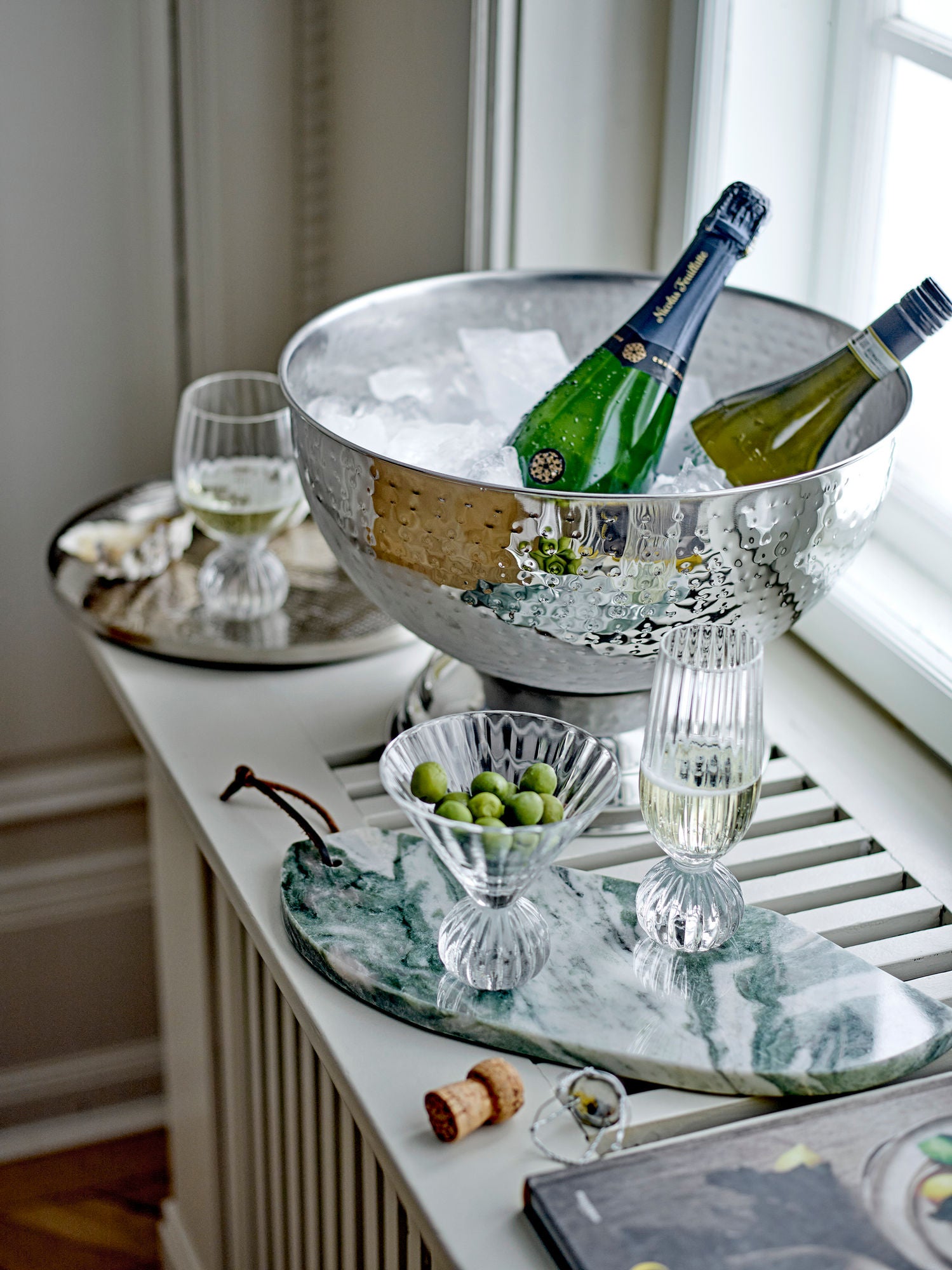 Bloomingville Kaluka Champagnerkühler, Silber, Edelstahl
