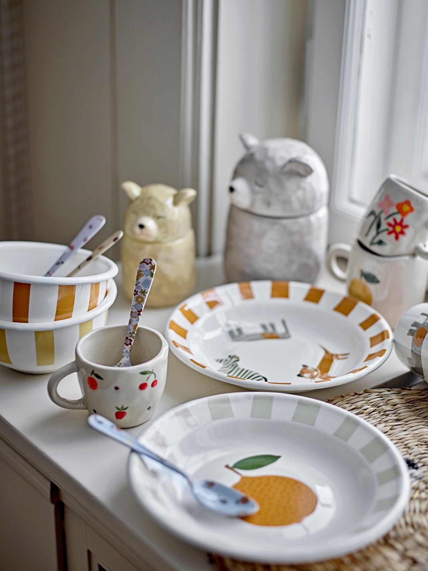 Bloomingville Mini Jesse Stel Set, Orange, Eisen