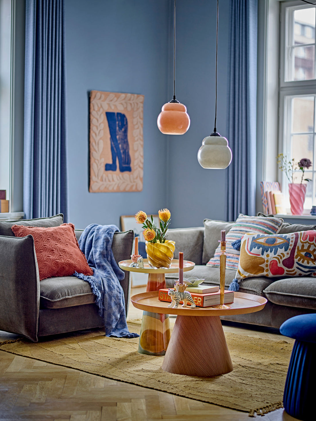 Bloomingville Callo Kräutertopf Hjules, Gelb, Glas