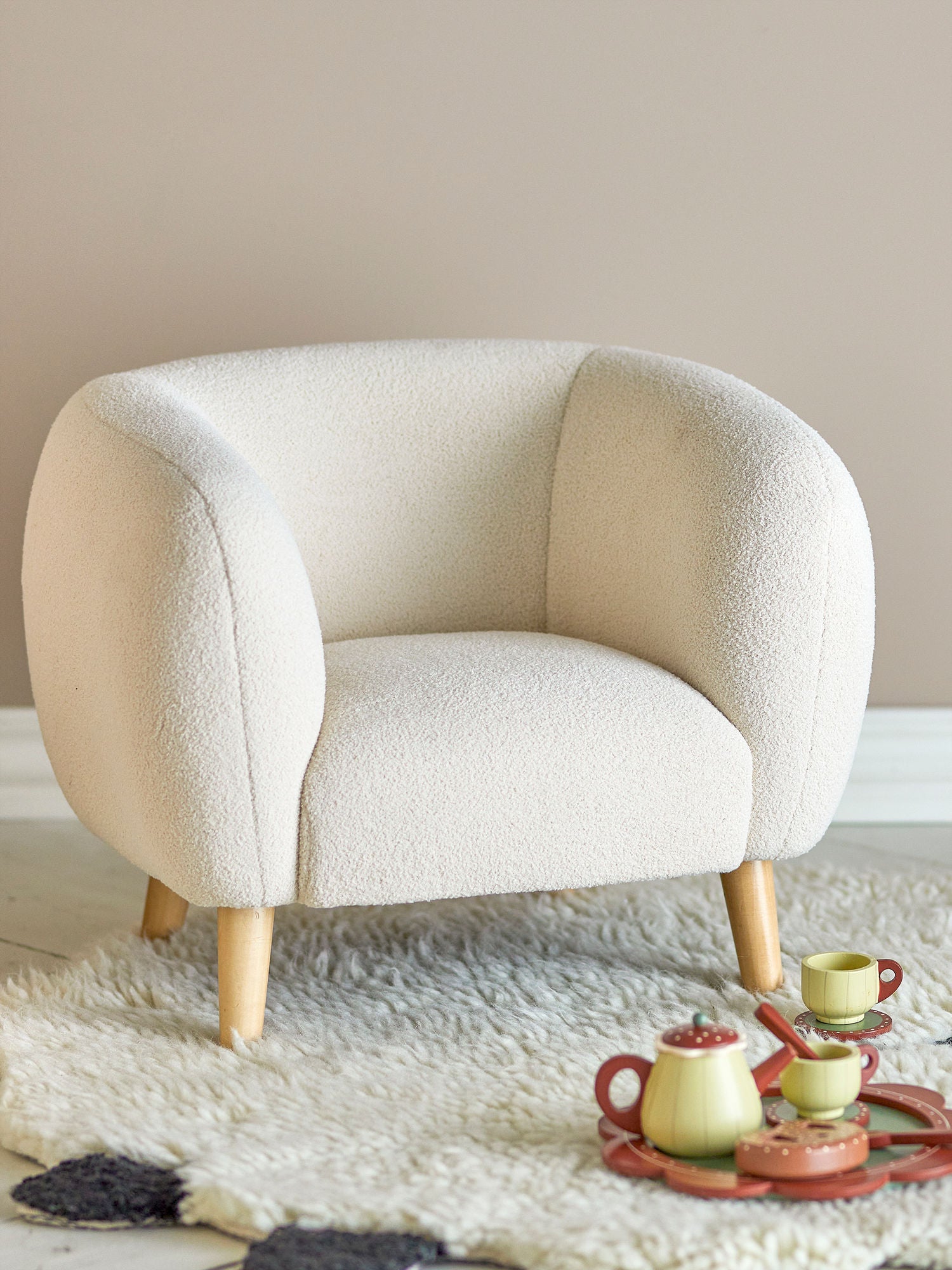 Bloomingville Mini Cade Stuhl, Weiß, Polyester