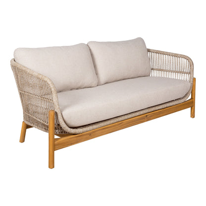 Lounge -Sofa, Akazie, Beige, inkl. Kissen