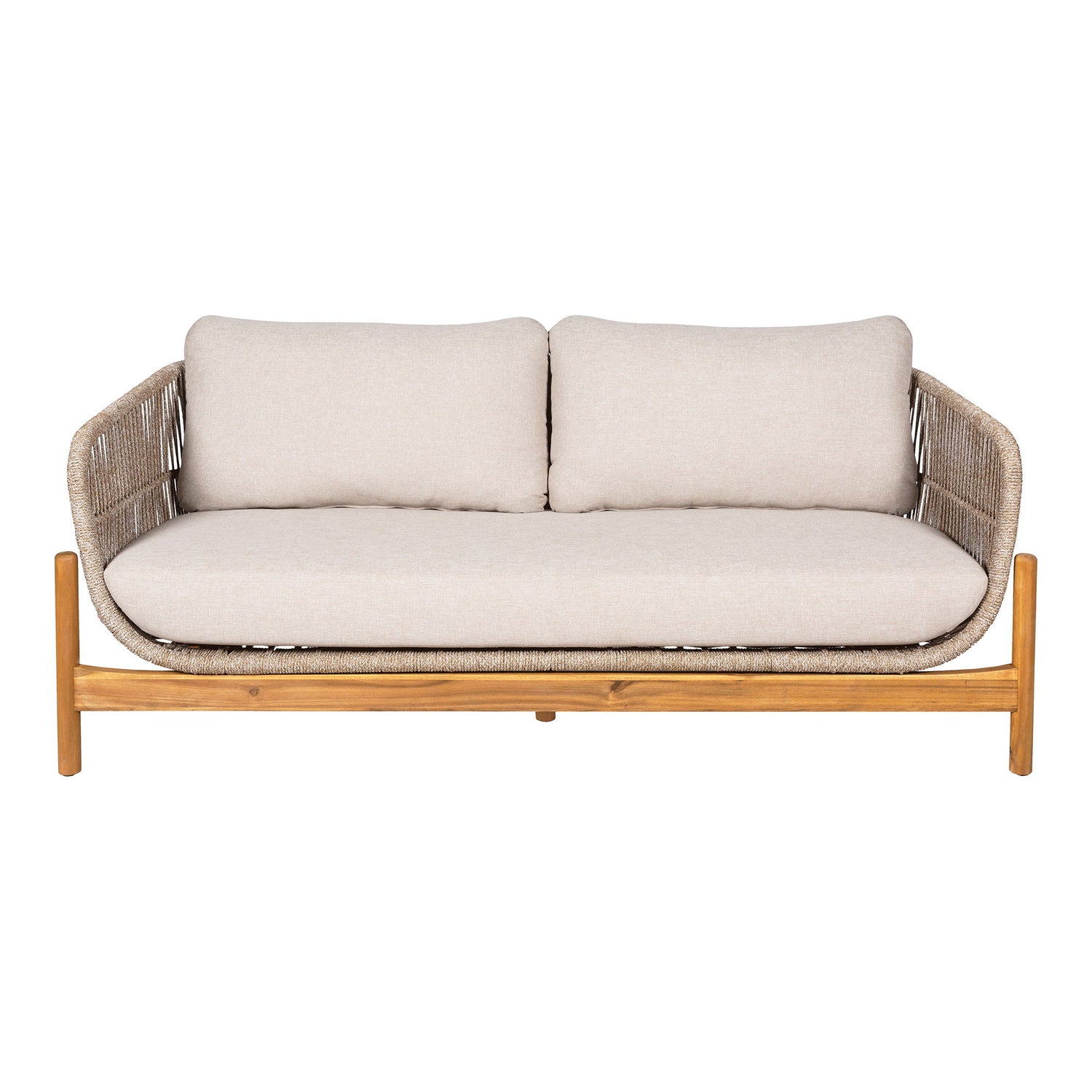 Lounge -Sofa, Akazie, Beige, inkl. Kissen
