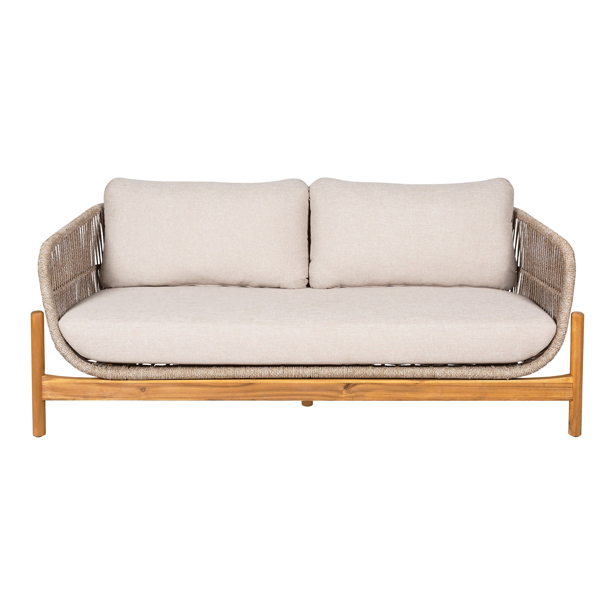 Lounge -Sofa, Akazie, Beige, inkl. Kissen
