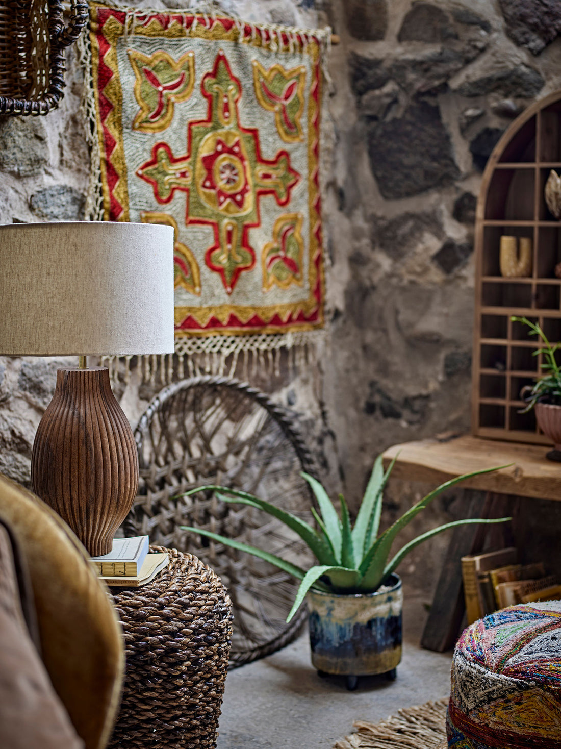 Kreative Sammlung Mogulwanddekoration, Rot, Baumwolle