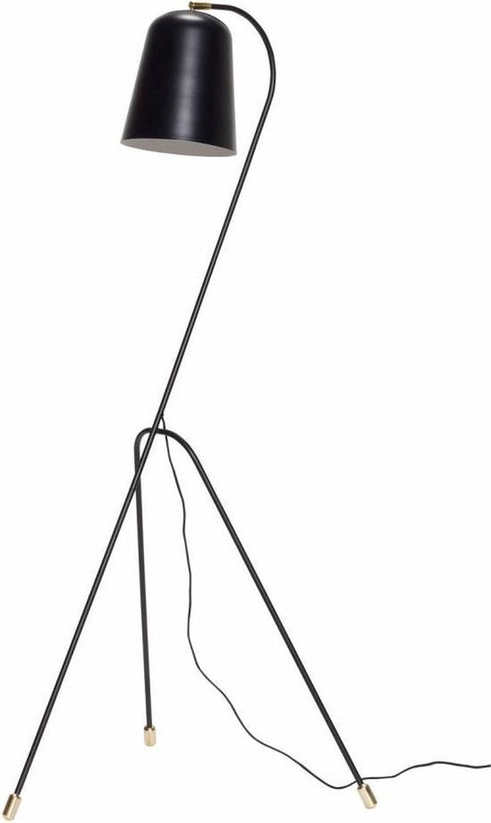 Hübsch -Stehlampe - 55 x 55 cm x H156 cm - Schwarz und Messing