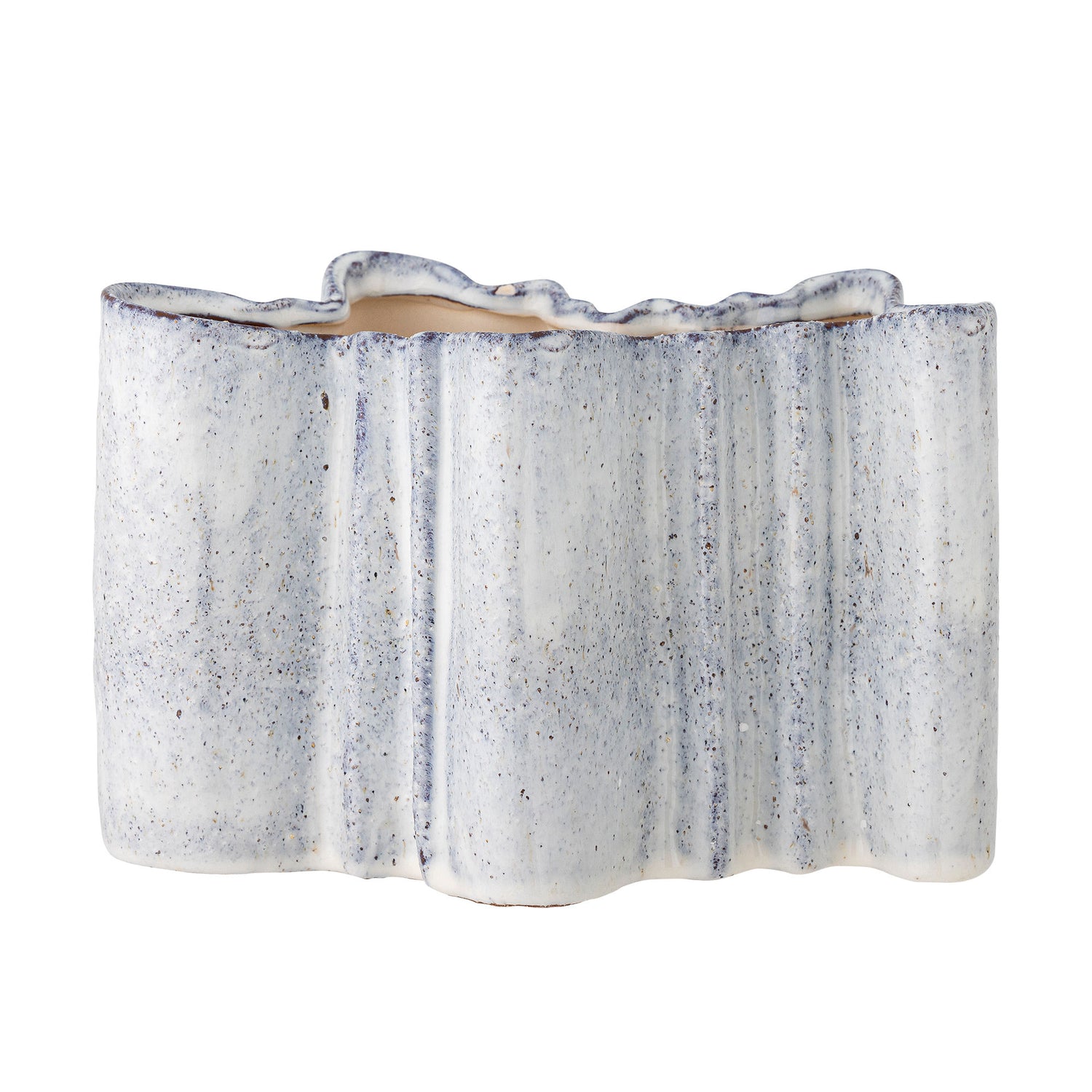 Bloomingville Lindae Vase, Blau, Steinzeug