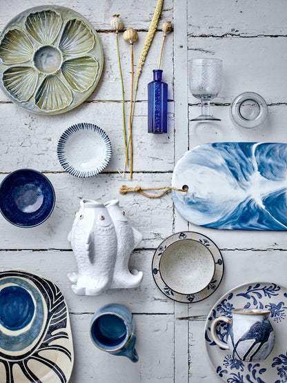 Kreative Kollektion Aiden Schneidebrett, Blau, Steinzeug
