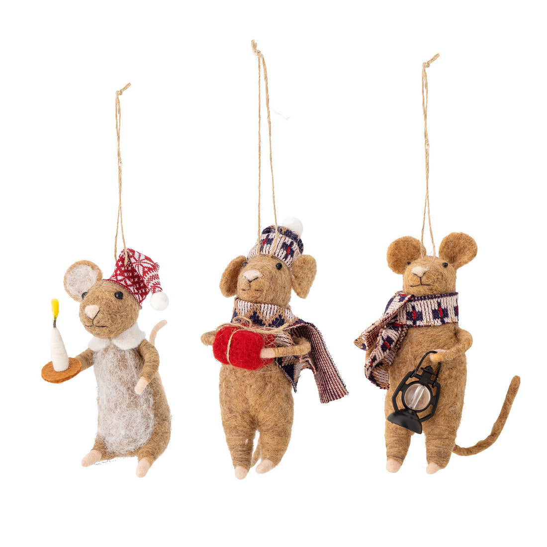 Bloomingville Peo Ornament, braun, Wolle