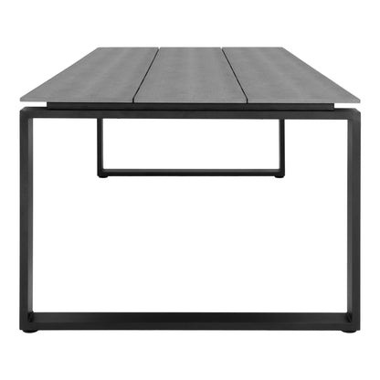 Denver Spisebord - Spisebord med bordplade i grå nonwood og sorte ben 210x100x75 cm