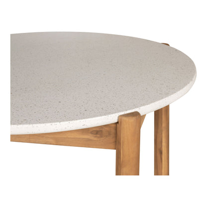 Esstisch, Akazie/Terrazzo, Natur, Ø120x76 cm