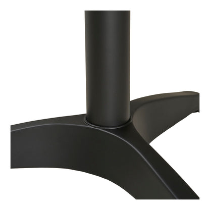 Cafétisch - Cafétisch, Marmor -Look -Arbeitsplatte, dunkelgrau, schwarze Beine, Aluminium 60x60x73 cm