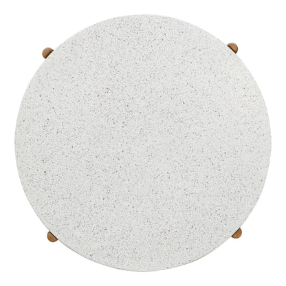 Couchtisch, Akazie/Terazzo, Natur&lt;br&gt;Ø84,5x38,5 cm