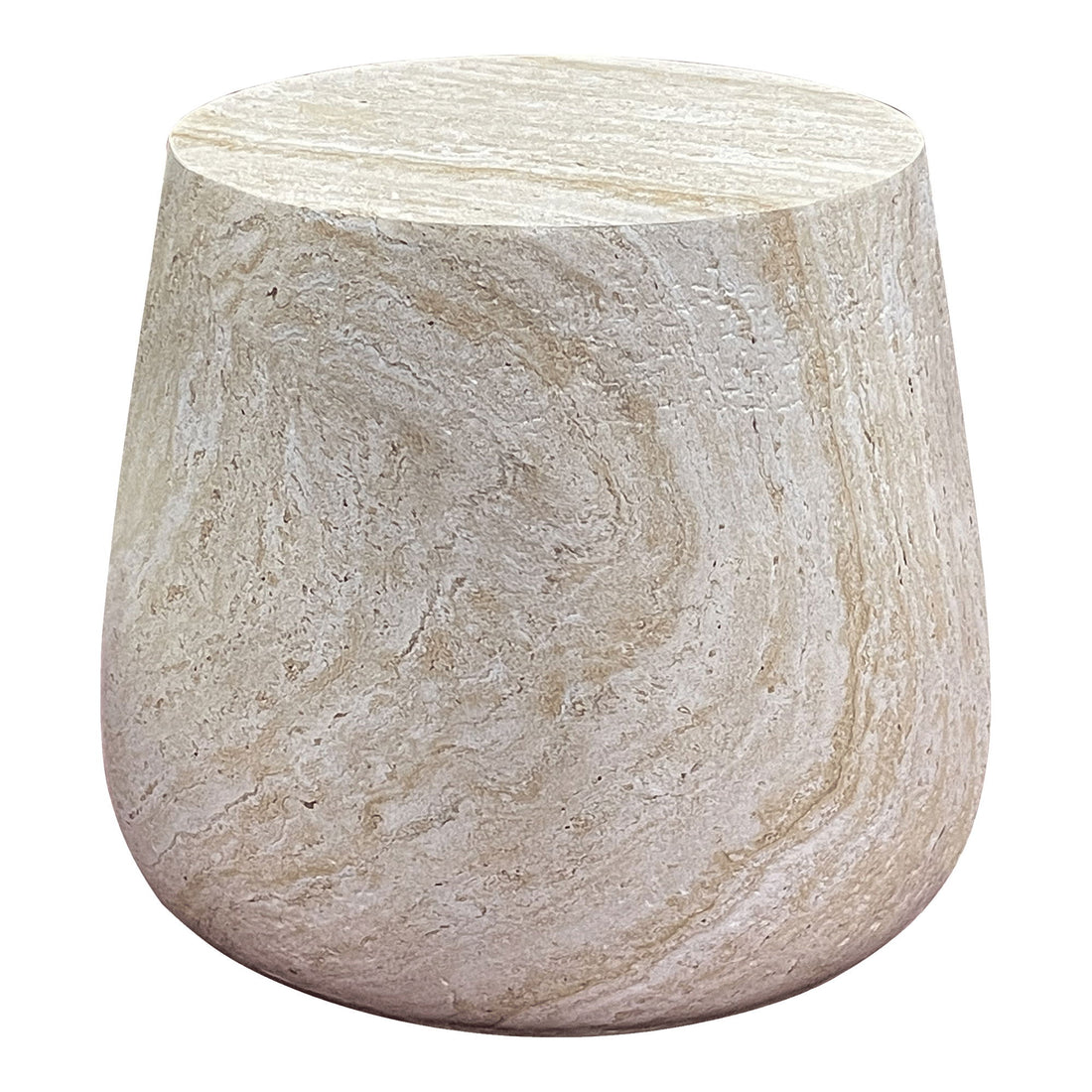 Seitentisch, Faserton, Natur&lt;br&gt;Ø47.5x41 cm