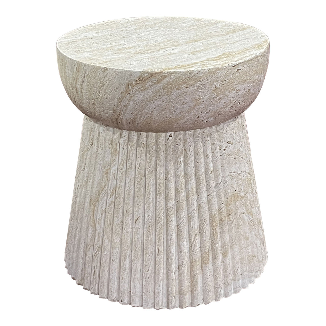 Seitentisch, Faserton, Natur&lt;br&gt;Ø47.5x41 cm
