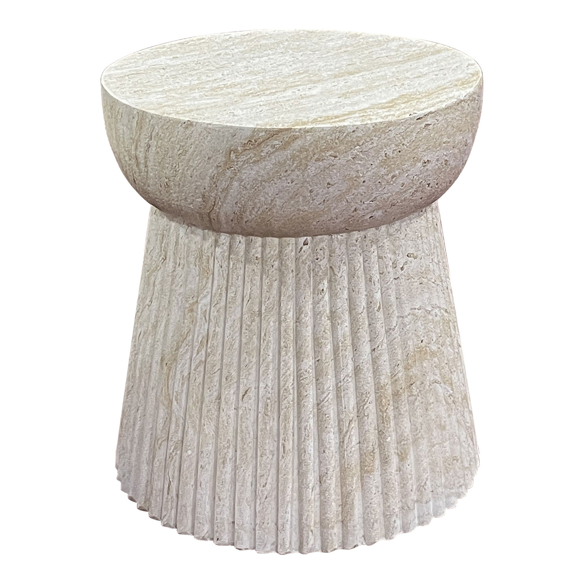 Seitentisch, Faserton, Natur&lt;br&gt;Ø47.5x41 cm