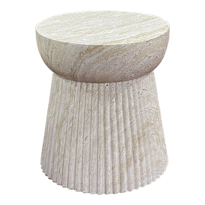 Seitentisch, Faserton, Natur&lt;br&gt;Ø47.5x41 cm