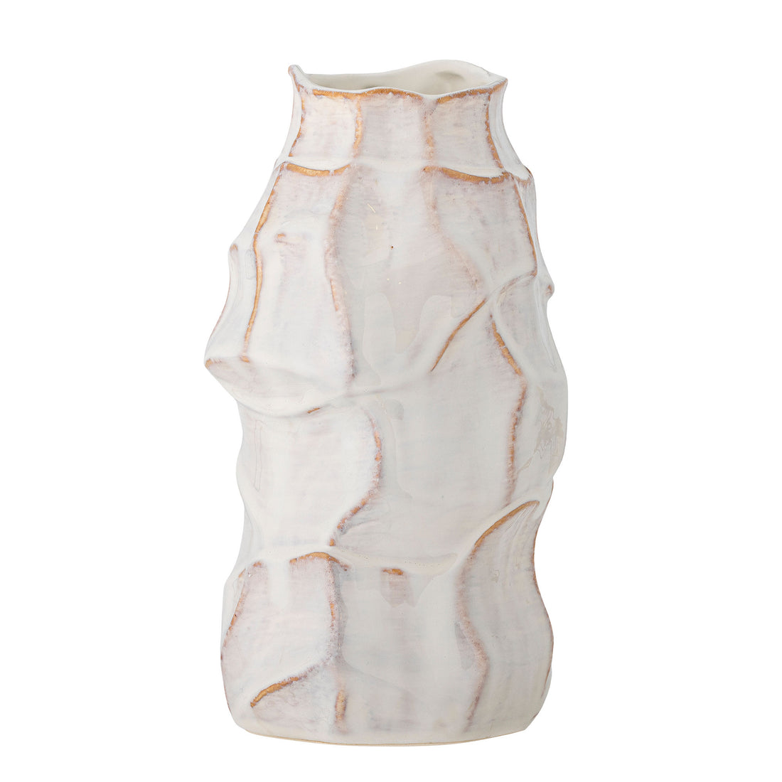 Bloomingville Dolores Vase, Weiß, Steinzeug