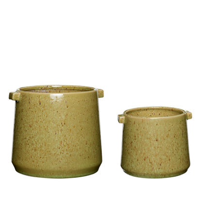 Vibe Pot Green (2er-Set) – ø17xh14, ø22xh19cm