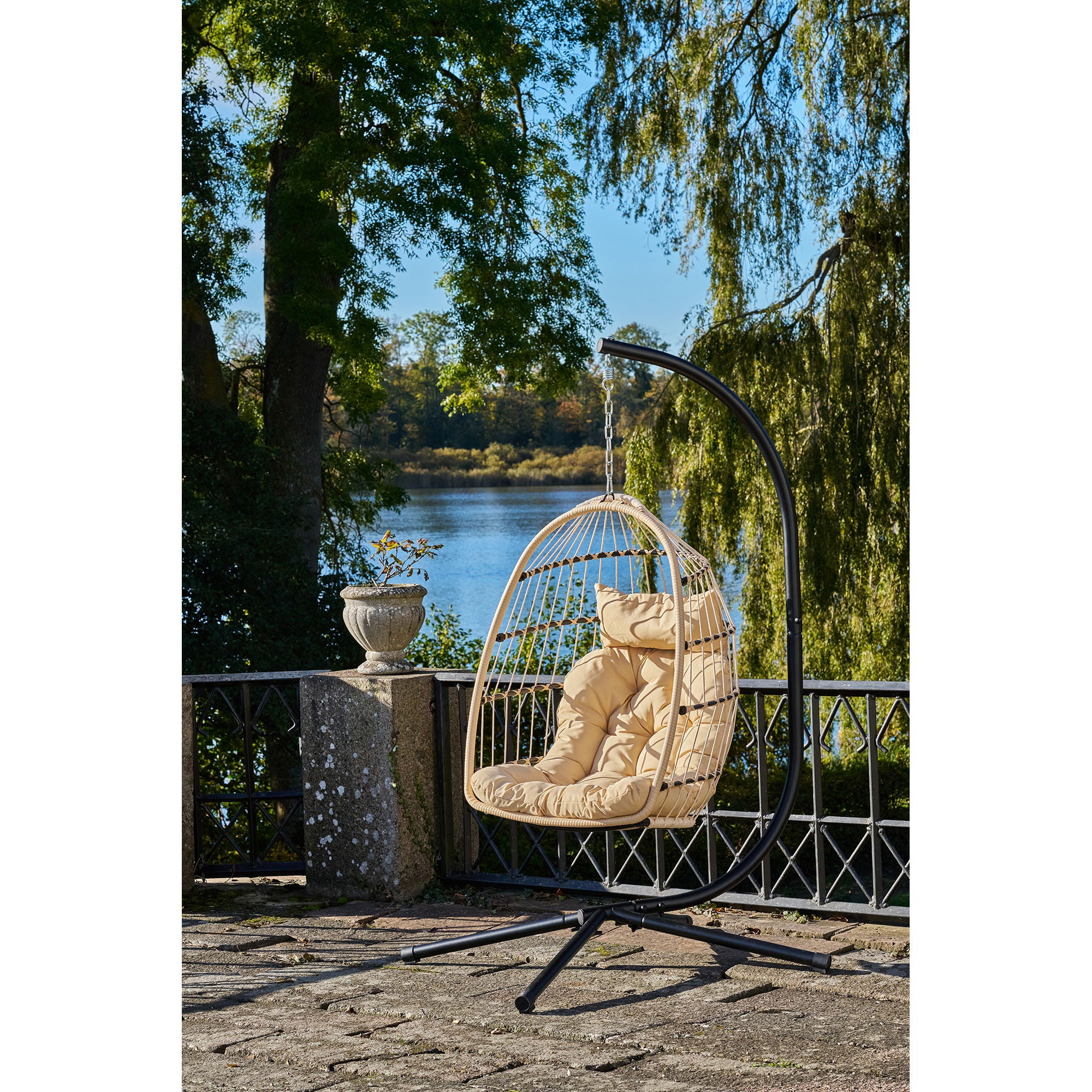 Hanging Stuhl, Stahlständer, faltbarer Sitz, inkl.