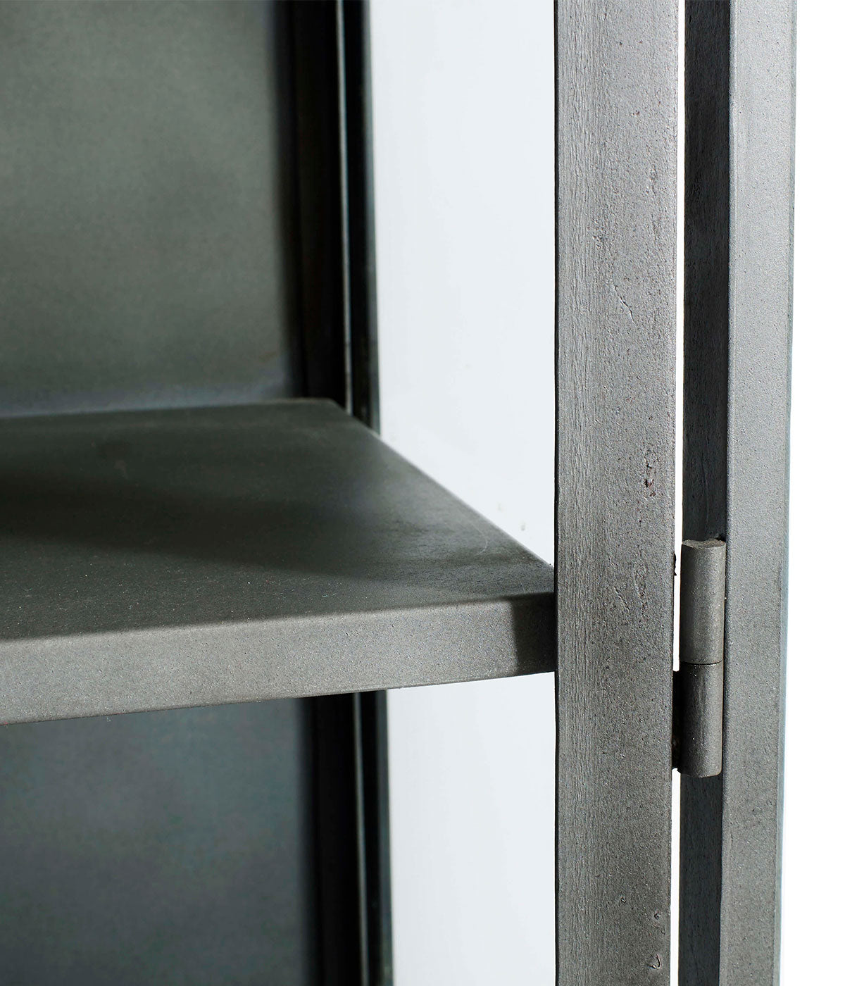 Muubs - Glasschrank - 2 Türen New York - Schwarzes Eisen - B100XD45XH200 cm