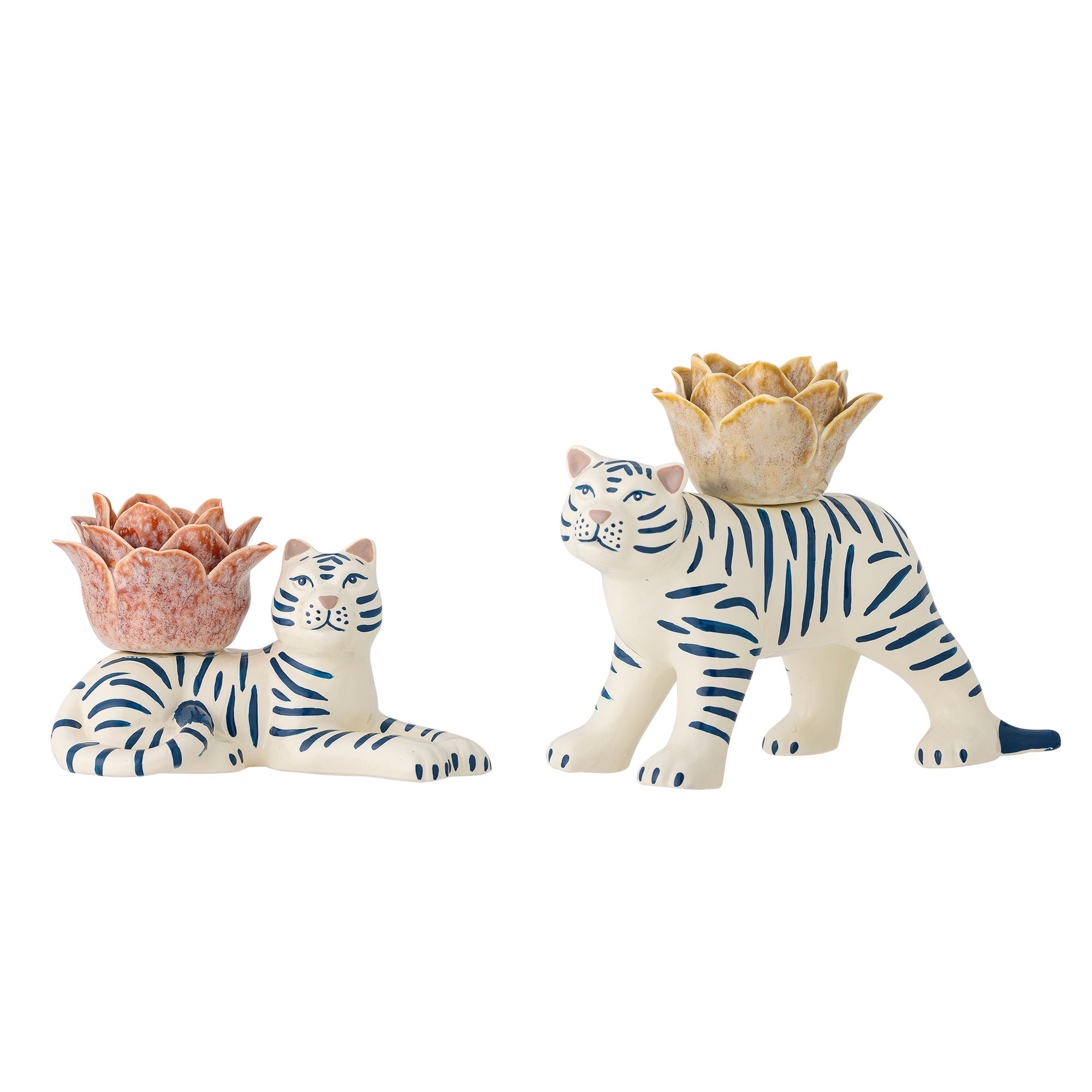 Bloomingville Rory Candlestick, Weiß, Steinzeug