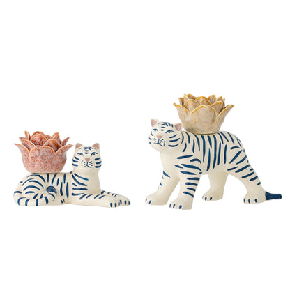 Bloomingville Rory Candlestick, Weiß, Steinzeug