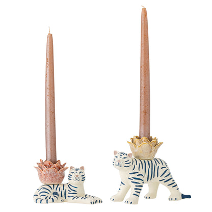 Bloomingville Rory Candlestick, Weiß, Steinzeug