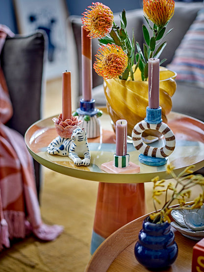 Bloomingville Rory Candlestick, Weiß, Steinzeug