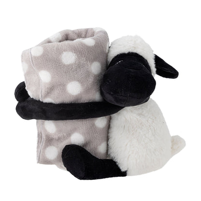 Bloomingville Mini Dolly Teddybär mit Decke, Weiß, Polyester