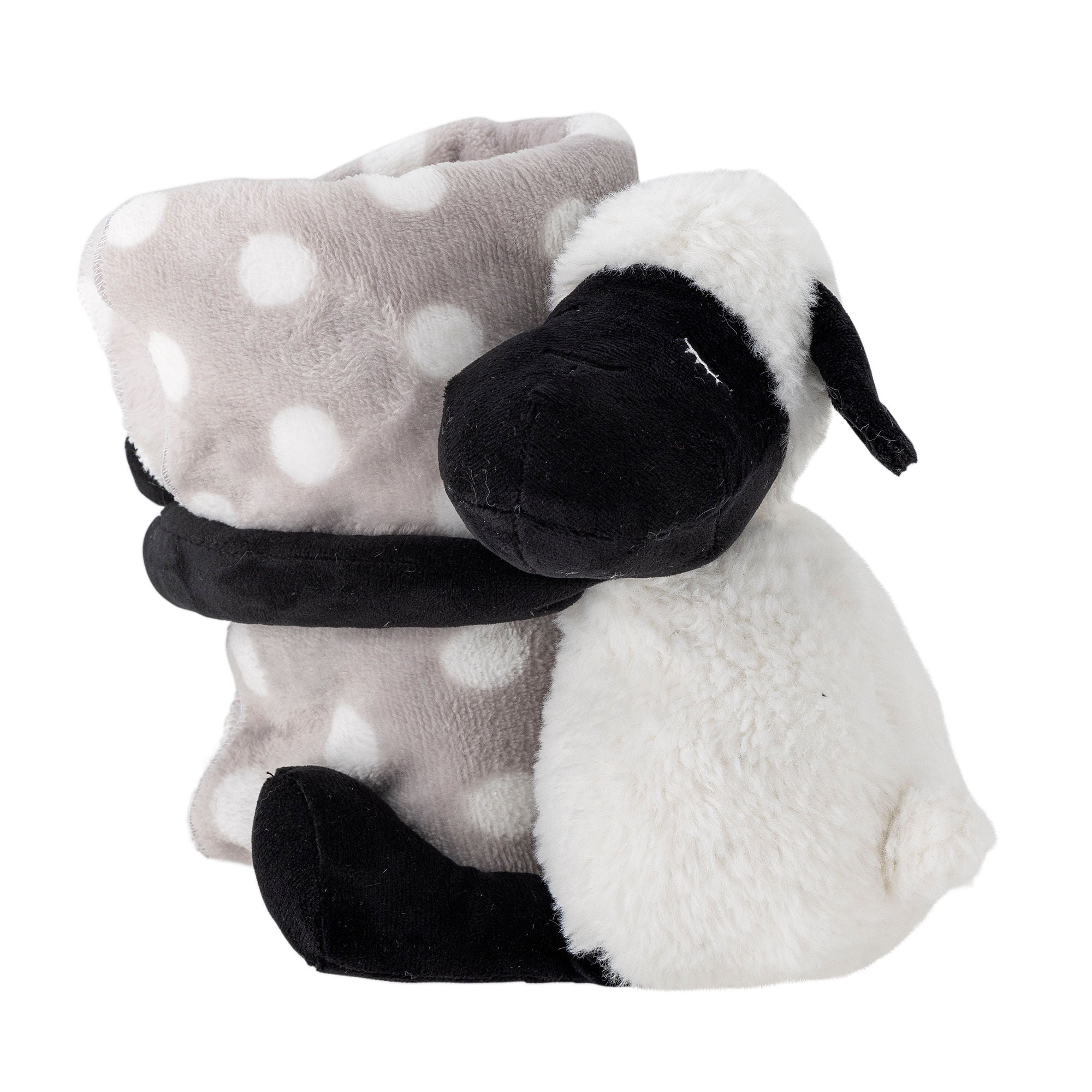 Bloomingville Mini Dolly Teddybär mit Decke, Weiß, Polyester
