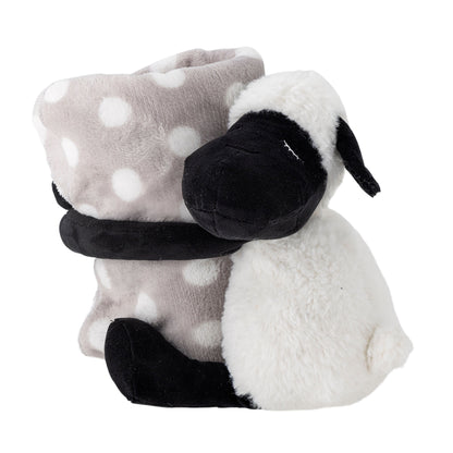 Bloomingville Mini Dolly Teddybär mit Decke, Weiß, Polyester