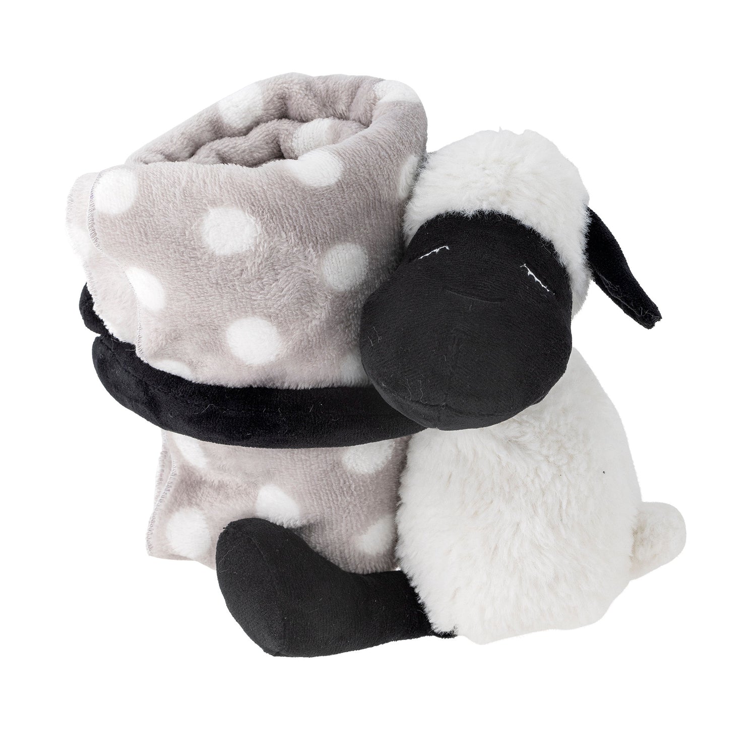 Bloomingville Mini Dolly Teddybär mit Decke, Weiß, Polyester