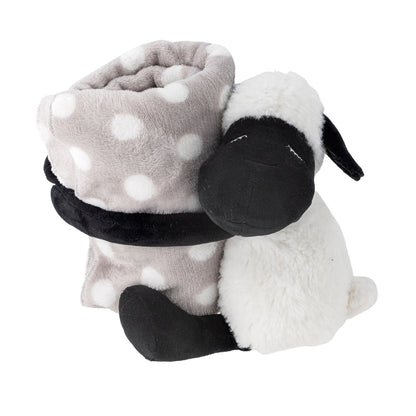 Bloomingville Mini Dolly Teddybär mit Decke, Weiß, Polyester