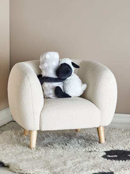 Bloomingville Mini Dolly Teddybär mit Decke, Weiß, Polyester
