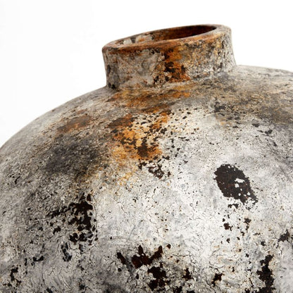 Topf Echo 80 - Rostgrau - Terrakotta - H: 80 Ø: 45 cm