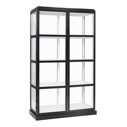 Vitrine Schwarz/Weiß - 110x50xh187cm