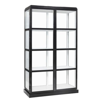 Vitrine Schwarz/Weiß - 110x50xh187cm