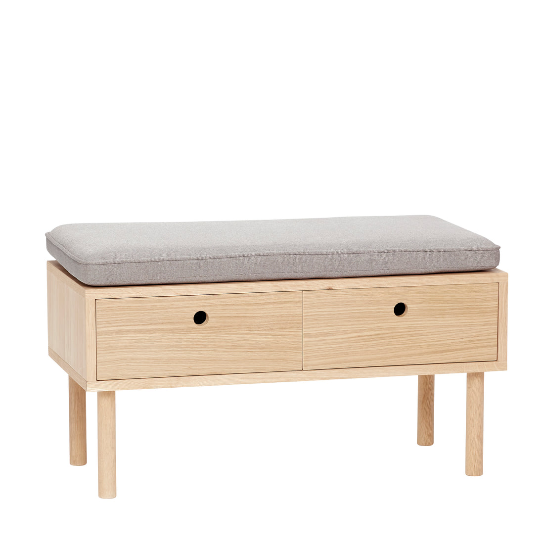 Bench grau/Natur ausblenden - 85x40xh42cm
