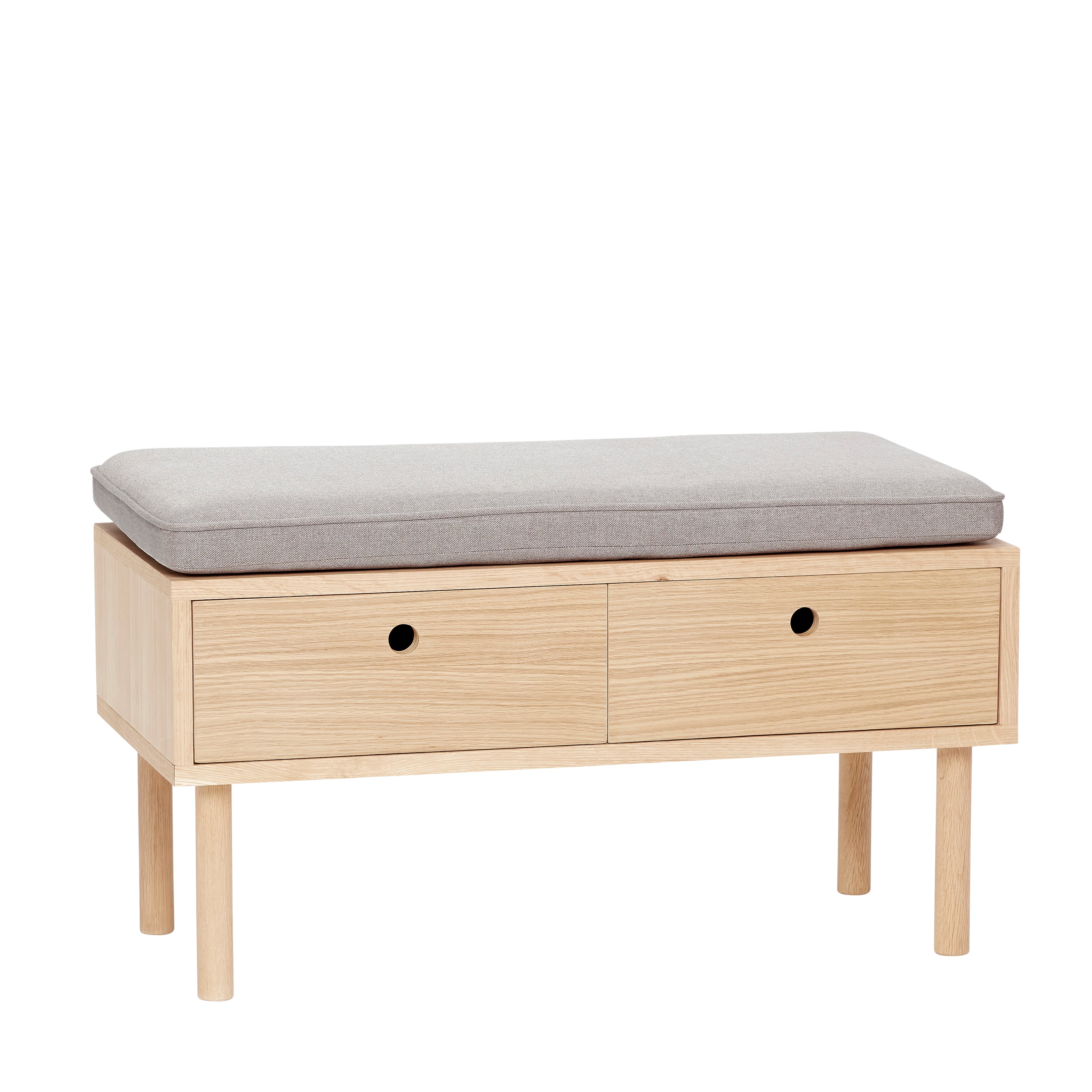 Bench grau/Natur ausblenden - 85x40xh42cm