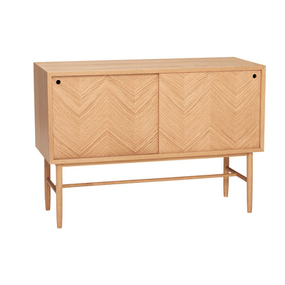 Fischgrammkommode Schiebetüren Natur - 100x40xh70cm